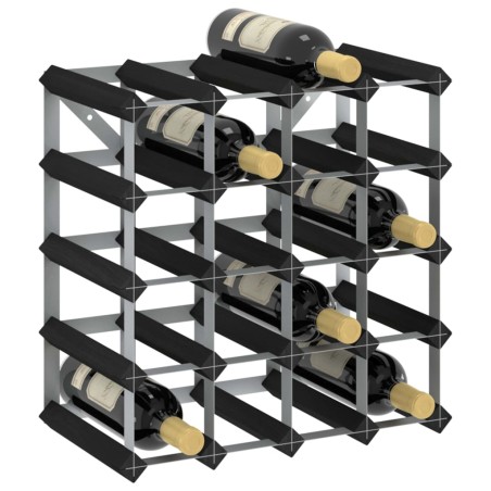 vidaXL Weinregal für 20 Flaschen Schwarz Massivholz Kiefer