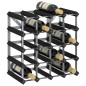 vidaXL Weinregal für 20 Flaschen Schwarz Massivholz Kiefer vidaXL Weinregal für 20 Flaschen Schwarz Massivholz Kiefer