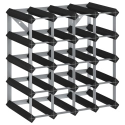 vidaXL Weinregal für 20 Flaschen Schwarz Massivholz Kiefer