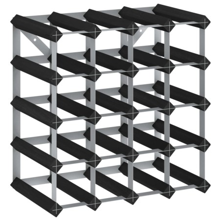 vidaXL Weinregal für 20 Flaschen Schwarz Massivholz Kiefer