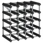 vidaXL Weinregal für 20 Flaschen Schwarz Massivholz Kiefer vidaXL Weinregal für 20 Flaschen Schwarz Massivholz Kiefer