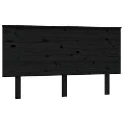 vidaXL Kopfteil Schwarz 144x6x82,5 Massivholz Kiefer