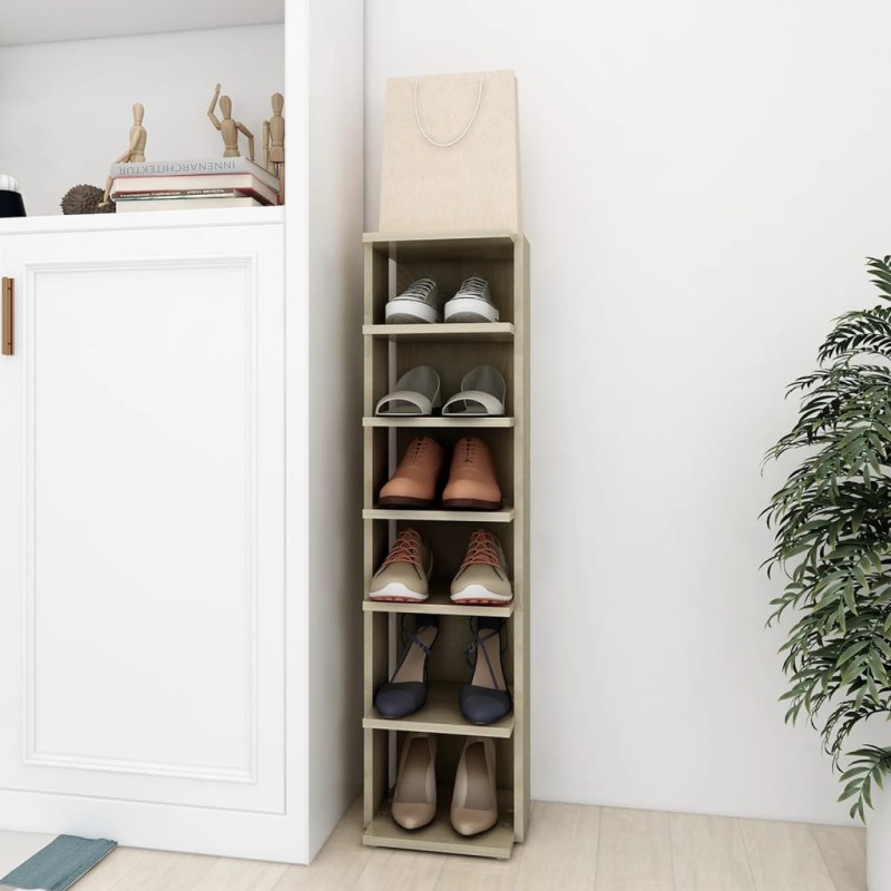 vidaXL Schuhschrank Sonoma-Eiche 27,5x27x102 cm Holzwerkstoff vidaXL Schuhschrank Sonoma-Eiche 27,5x27x102 cm Holzwerkstoff