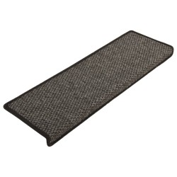 vidaXL Treppenmatten Selbstklebend Sisal 15 Stk. 65x21x4 cm Anthrazit