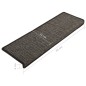 vidaXL Treppenmatten Selbstklebend Sisal 15 Stk. 65x21x4 cm Anthrazit vidaXL Treppenmatten Selbstklebend Sisal 15 Stk. 65x21x4 cm Anthrazit