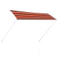 vidaXL Einziehbare Markise 300×150 cm Orange und Braun vidaXL Einziehbare Markise 300×150 cm Orange und Braun