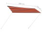 vidaXL Einziehbare Markise 300×150 cm Orange und Braun vidaXL Einziehbare Markise 300×150 cm Orange und Braun