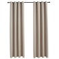 vidaXL Verdunkelungsvorhänge mit Metallösen 2 Stk. Beige 140x225 cm vidaXL Verdunkelungsvorhänge mit Metallösen 2 Stk. Beige 140x225 cm