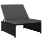 Sonnenliegen 2 Stk. mit Tisch Poly Rattan Schwarz Sonnenliegen 2 Stk. mit Tisch Poly Rattan Schwarz