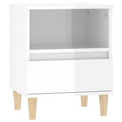 vidaXL Nachttisch Hochglanz-Weiß 40x35x50 cm
