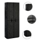 vidaXL Schuhschrank Schwarz 60 x 30 x166 cm Stoff vidaXL Schuhschrank Schwarz 60 x 30 x166 cm Stoff