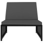 Sonnenliegen 2 Stk. mit Tisch Poly Rattan Schwarz Sonnenliegen 2 Stk. mit Tisch Poly Rattan Schwarz