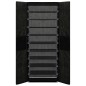 vidaXL Schuhschrank Schwarz 60 x 30 x166 cm Stoff vidaXL Schuhschrank Schwarz 60 x 30 x166 cm Stoff