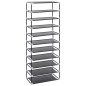 vidaXL Schuhschrank Schwarz 60 x 30 x166 cm Stoff vidaXL Schuhschrank Schwarz 60 x 30 x166 cm Stoff