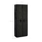 vidaXL Schuhschrank Schwarz 60 x 30 x166 cm Stoff vidaXL Schuhschrank Schwarz 60 x 30 x166 cm Stoff