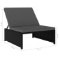 Sonnenliegen 2 Stk. mit Tisch Poly Rattan Schwarz Sonnenliegen 2 Stk. mit Tisch Poly Rattan Schwarz