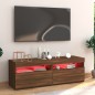 vidaXL TV-Schrank mit LED-Leuchten Braun Eichen-Optik 120x35x40 cm vidaXL TV-Schrank mit LED-Leuchten Braun Eichen-Optik 120x35x40 cm