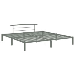 vidaXL Bettgestell Grau Metall 200x200 cm