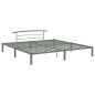 vidaXL Bettgestell Grau Metall 200x200 cm vidaXL Bettgestell Grau Metall 200x200 cm