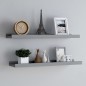 vidaXL Bilderleisten 2 Stk. Grau 80x9x3 cm MDF vidaXL Bilderleisten 2 Stk. Grau 80x9x3 cm MDF