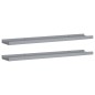vidaXL Bilderleisten 2 Stk. Grau 80x9x3 cm MDF vidaXL Bilderleisten 2 Stk. Grau 80x9x3 cm MDF