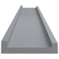 vidaXL Bilderleisten 2 Stk. Grau 80x9x3 cm MDF vidaXL Bilderleisten 2 Stk. Grau 80x9x3 cm MDF