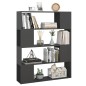 vidaXL Bücherregal Raumteiler Grau 100x24x124 cm vidaXL Bücherregal Raumteiler Grau 100x24x124 cm