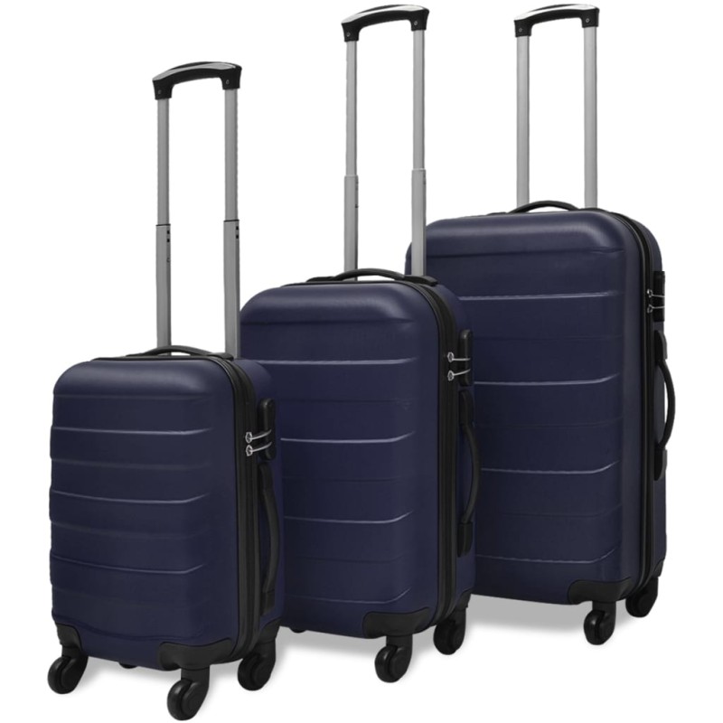 vidaXL 3-tlg. Hartschalenkoffer-Set Blau 45,5/55/66 cm vidaXL 3-tlg. Hartschalenkoffer-Set Blau 45,5/55/66 cm