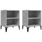 vidaXL Nachttische mit Metallbeinen 2 Stk. Betongrau 40x30x50 cm vidaXL Nachttische mit Metallbeinen 2 Stk. Betongrau 40x30x50 cm