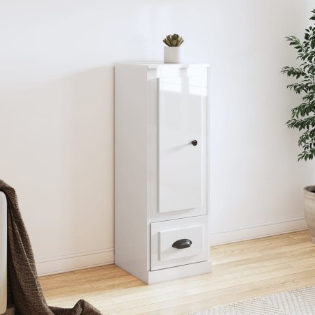 vidaXL Highboard Hochglanz-Weiß 36x35,5x103,5 cm Holzwerkstoff