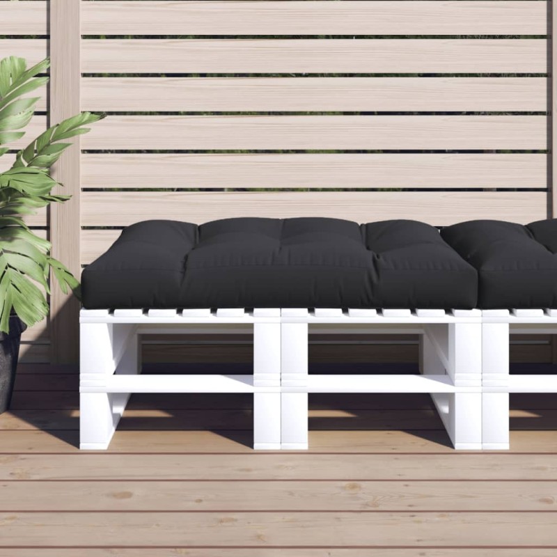 Palettenkissen Schwarz 120x80x12 cm Stoff Palettenkissen Schwarz 120x80x12 cm Stoff