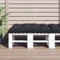 Palettenkissen Schwarz 120x80x12 cm Stoff Palettenkissen Schwarz 120x80x12 cm Stoff