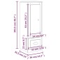 vidaXL Highboard Hochglanz-Weiß 36x35,5x103,5 cm Holzwerkstoff vidaXL Highboard Hochglanz-Weiß 36x35,5x103,5 cm Holzwerkstoff