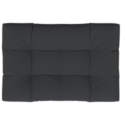 Palettenkissen Schwarz 120x80x12 cm Stoff