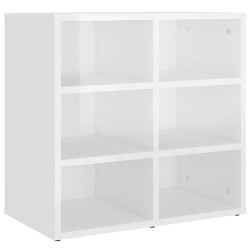 vidaXL Schuhregal Hochglanz-Weiß 52,5x30x50 cm