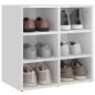 vidaXL Schuhregal Hochglanz-Weiß 52,5x30x50 cm vidaXL Schuhregal Hochglanz-Weiß 52,5x30x50 cm