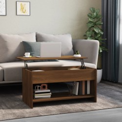 vidaXL Couchtisch Braun Eichen-Optik 102x50x52,5 cm Holzwerkstoff
