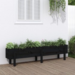 vidaXL Hochbeet Schwarz 160x30x38 cm Massivholz Kiefer