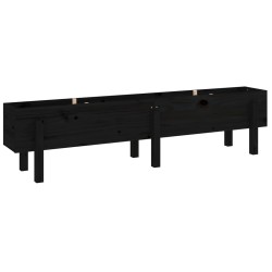 vidaXL Hochbeet Schwarz 160x30x38 cm Massivholz Kiefer
