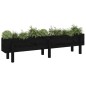vidaXL Hochbeet Schwarz 160x30x38 cm Massivholz Kiefer vidaXL Hochbeet Schwarz 160x30x38 cm Massivholz Kiefer