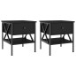 vidaXL Nachttische 2 Stk. Schwarz 40x42x45 cm Holzwerkstoff vidaXL Nachttische 2 Stk. Schwarz 40x42x45 cm Holzwerkstoff
