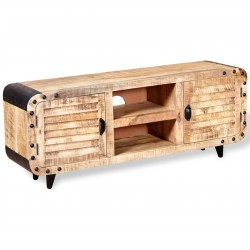 vidaXL TV-Schrank Raues Mangoholz 120 x 30 x 50 cm