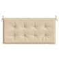 vidaXL Gartenbank-Auflage Beige 120x50x3 cm Oxford-Gewebe vidaXL Gartenbank-Auflage Beige 120x50x3 cm Oxford-Gewebe
