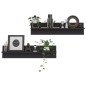 vidaXL Wandregale 2 Stk. Grau 80x11,5x18 cm Holzwerkstoff vidaXL Wandregale 2 Stk. Grau 80x11,5x18 cm Holzwerkstoff