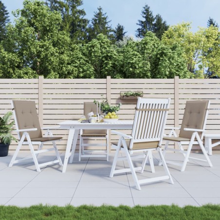 vidaXL Gartenstuhlauflagen für Hochlehner 4Stk. Taupe 120x50x3cm Stoff