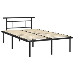 vidaXL Bettgestell Schwarz Metall 120x200 cm