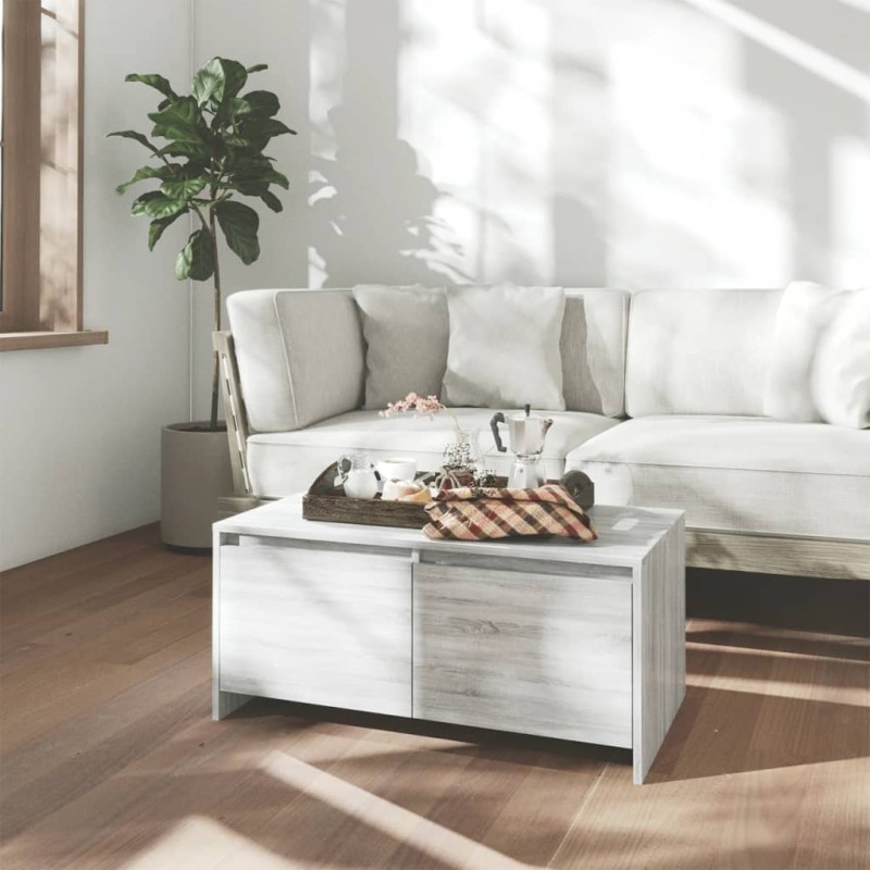 vidaXL Couchtisch Grau Sonoma 90x50x41,5 cm Holzwerkstoff vidaXL Couchtisch Grau Sonoma 90x50x41,5 cm Holzwerkstoff