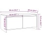 vidaXL Couchtisch Grau Sonoma 90x50x41,5 cm Holzwerkstoff vidaXL Couchtisch Grau Sonoma 90x50x41,5 cm Holzwerkstoff