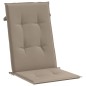vidaXL Gartenstuhlauflagen für Hochlehner 4Stk. Taupe 120x50x3cm Stoff vidaXL Gartenstuhlauflagen für Hochlehner 4Stk. Taupe 120x50x3cm Stoff