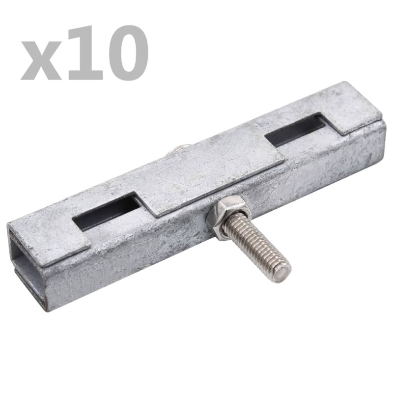 vidaXL U-Mattenverbinder 10 Sets Silbern vidaXL U-Mattenverbinder 10 Sets Silbern
